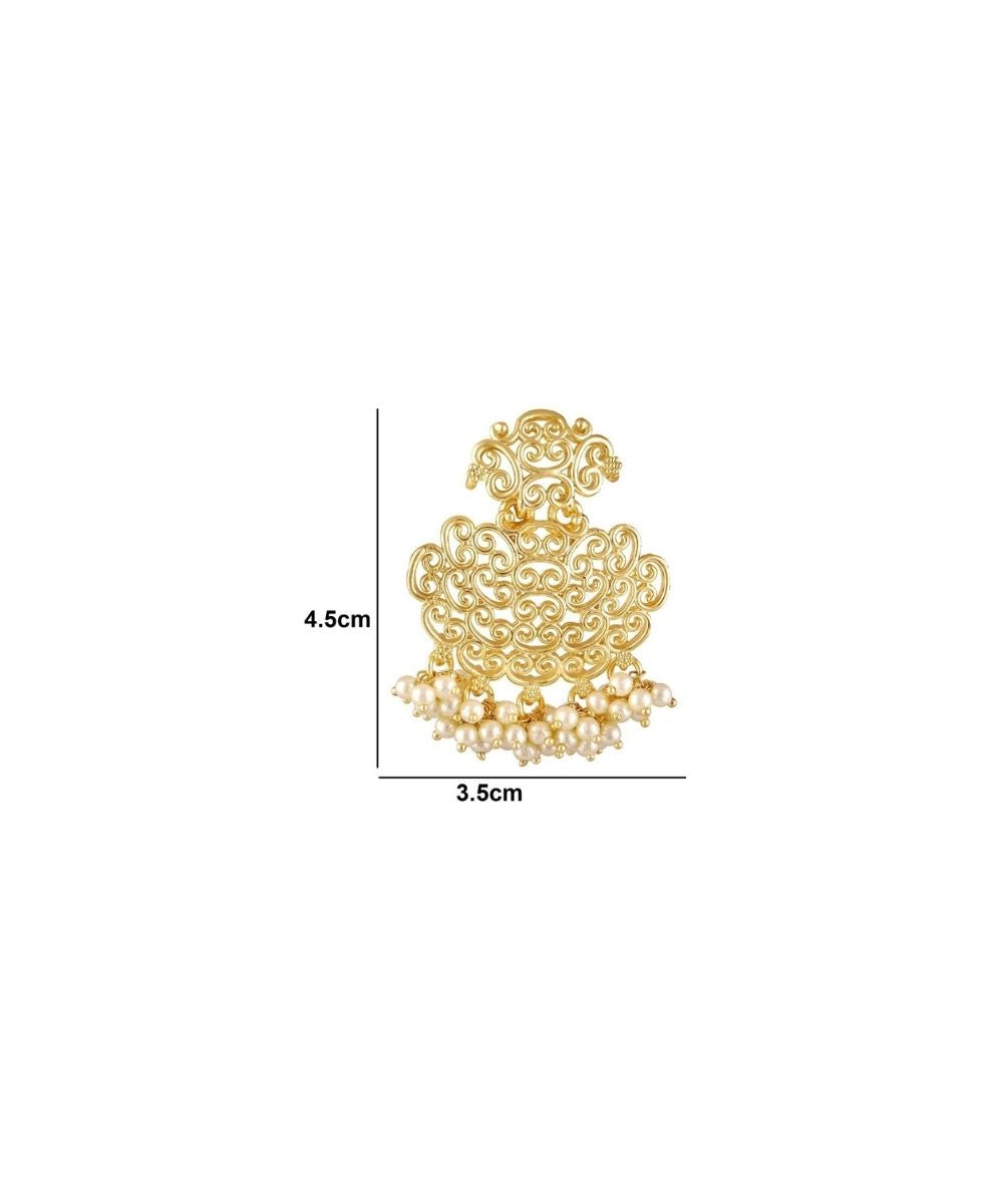 Gold Plated Filigree Drop Earrings
