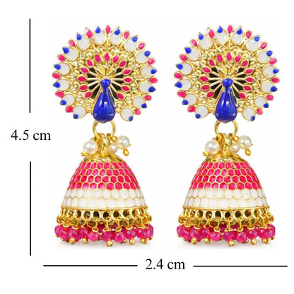 Gold Plated Peacock Earrings