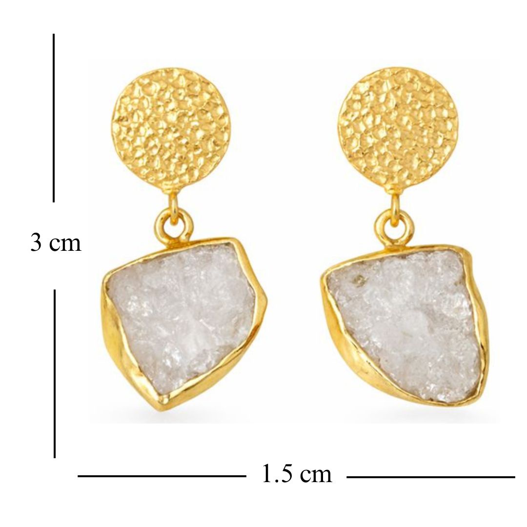 Gold Plated Semi-Precious Stone Earrings