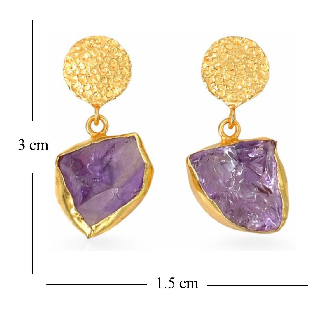 Gold Plated Semi-Precious Stone Earrings