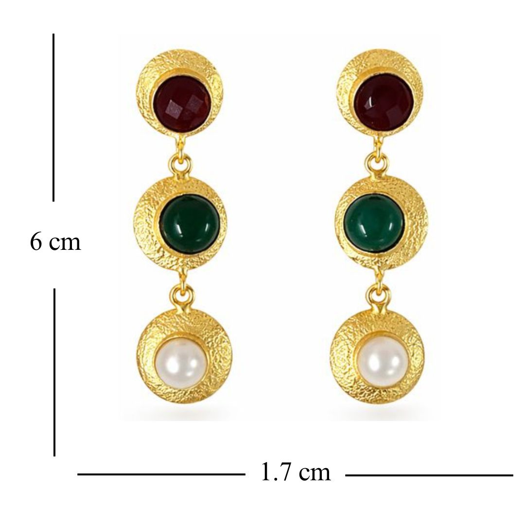 Gold Plated Semi-Cultured Pearl Earrings
