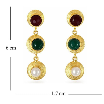 Gold Plated Semi-Cultured Pearl Earrings