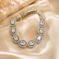 Rhodium Plated Cubic Zirconia Tennis Bracelet
