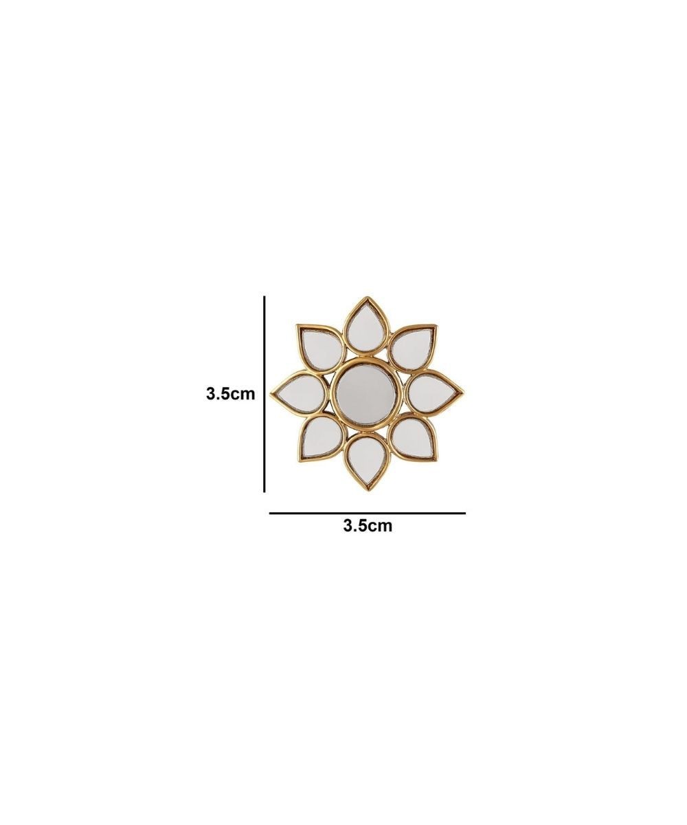 Gold Plated Mirror Stud Earrings
