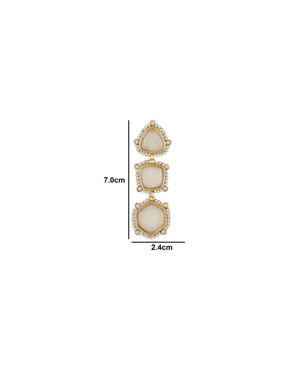 Gold Plated Geometric Style Earrings
