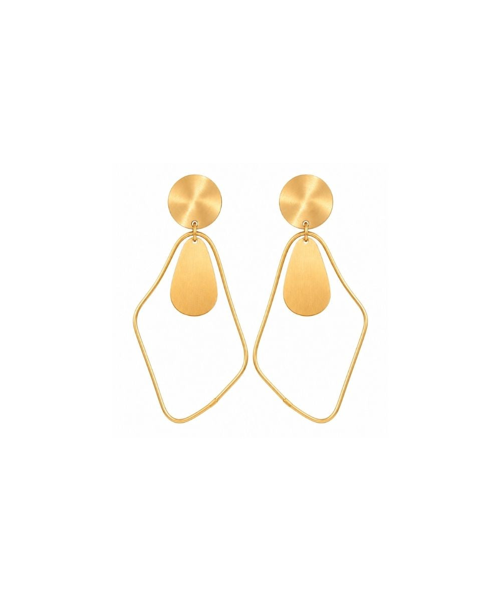 Gold Plated Geometric Earrings