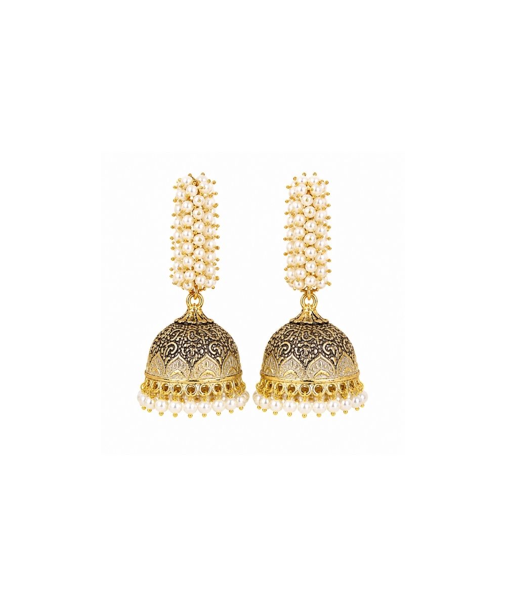 Gold Plated Pearl Drop Earrings