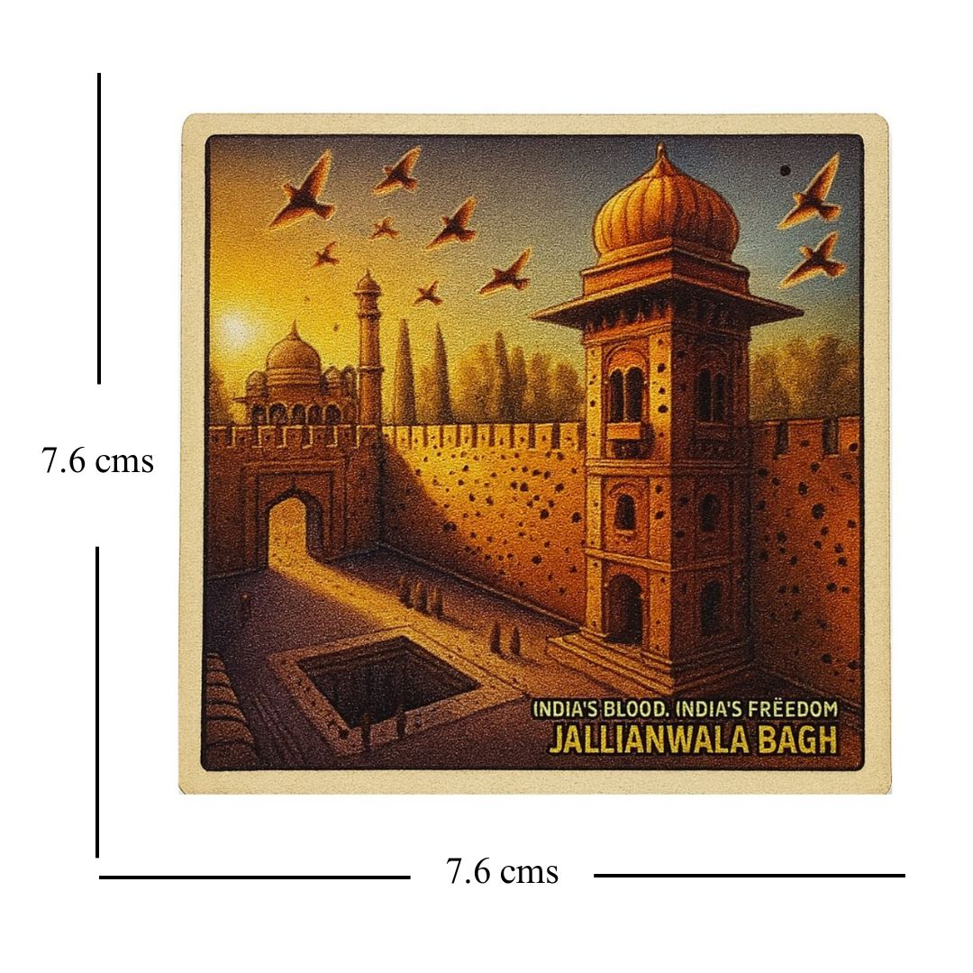 Jallianwala Bagh: A Tribute to India's Martyrs – Wooden Souvenir Magnet