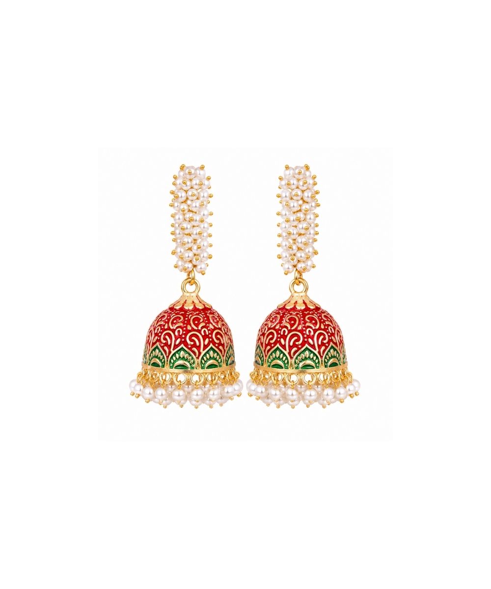 Gold Plated Pearl Drop Earrings