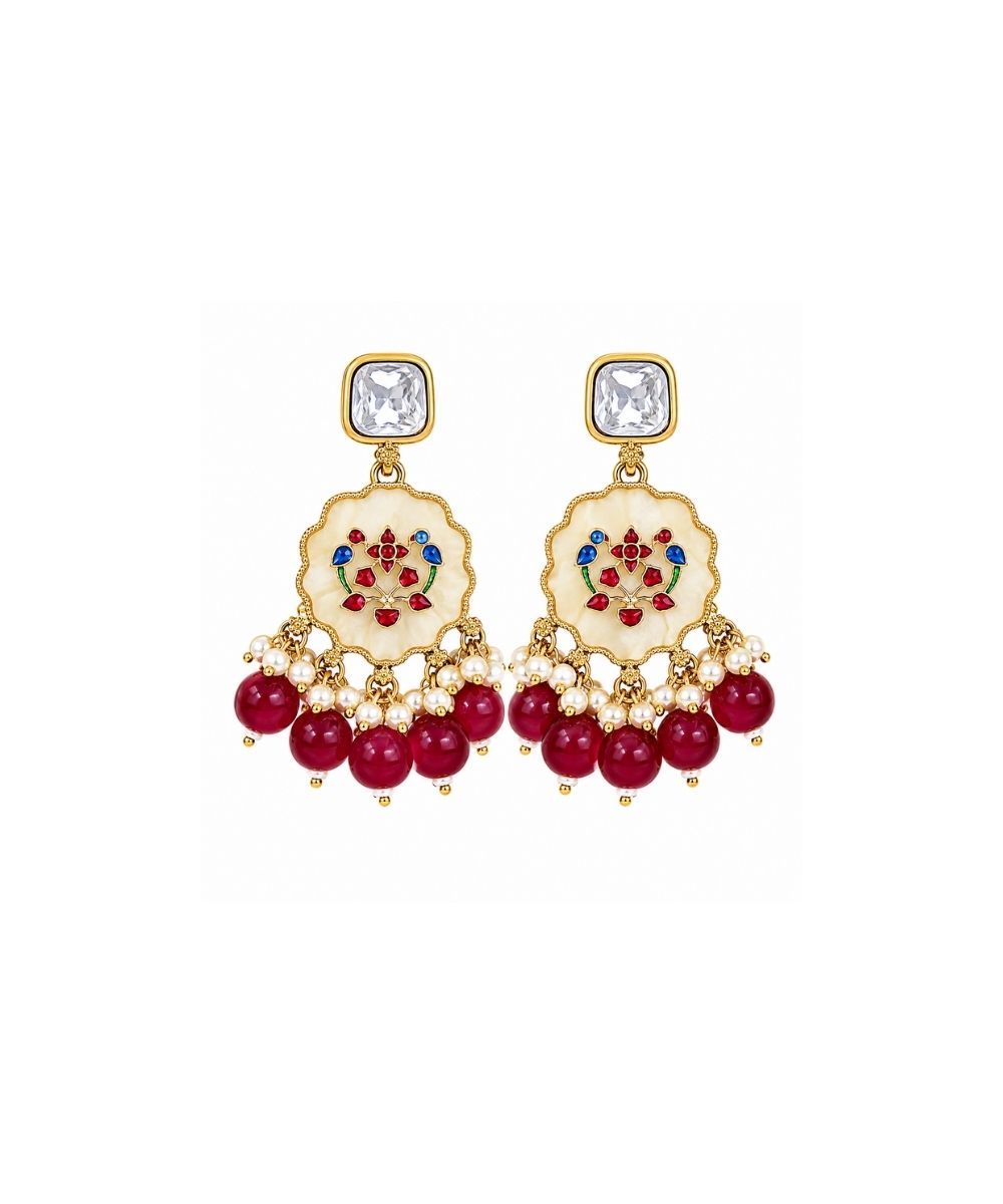 Gold Plated Kundan Earrings