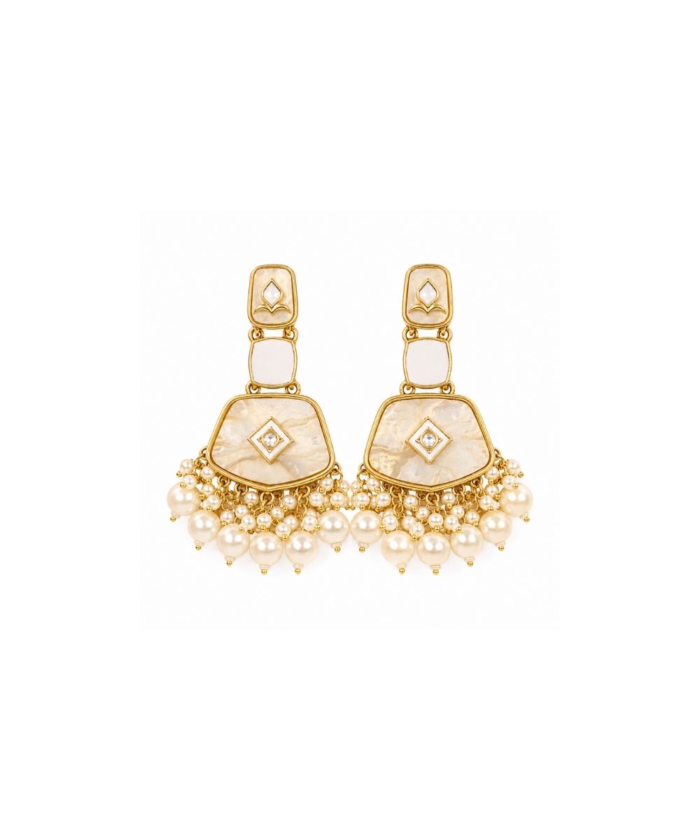 Gold Plated Kundan Earrings