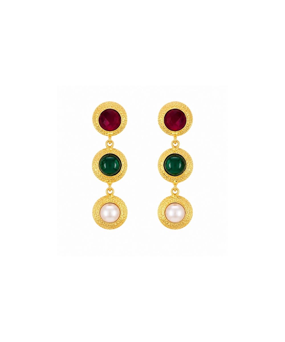 Gold Plated Semi-Cultured Pearl Drop Earrings
