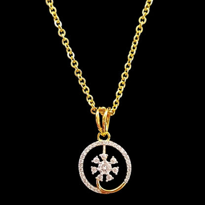 Gold Plated Cubic Zirconia Pendant Set