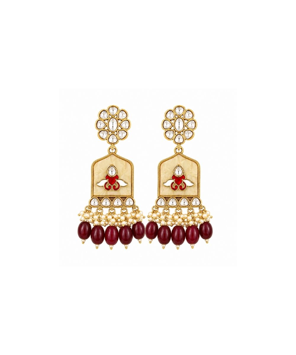 Gold Plated Kundan Earrings