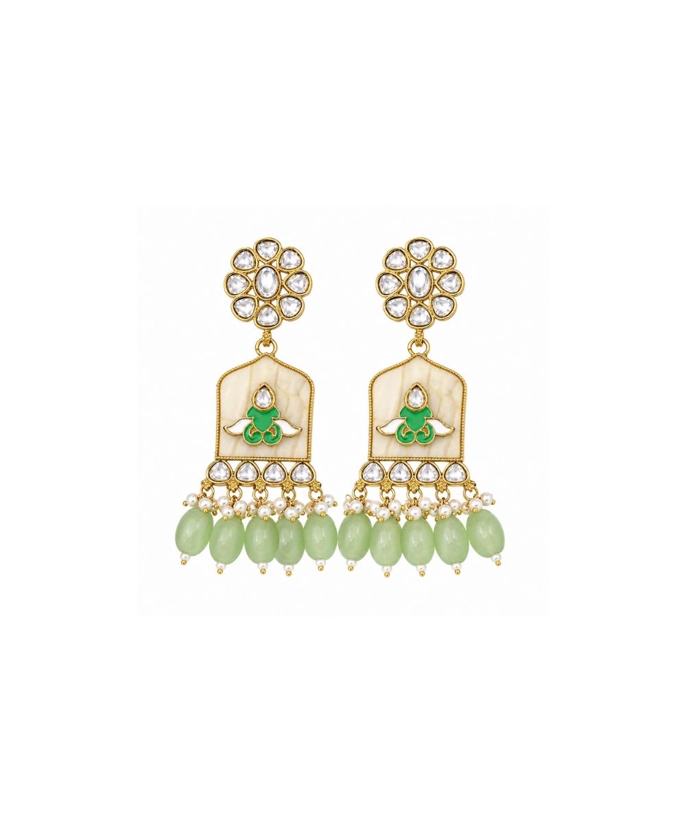 Gold Plated Kundan Earrings