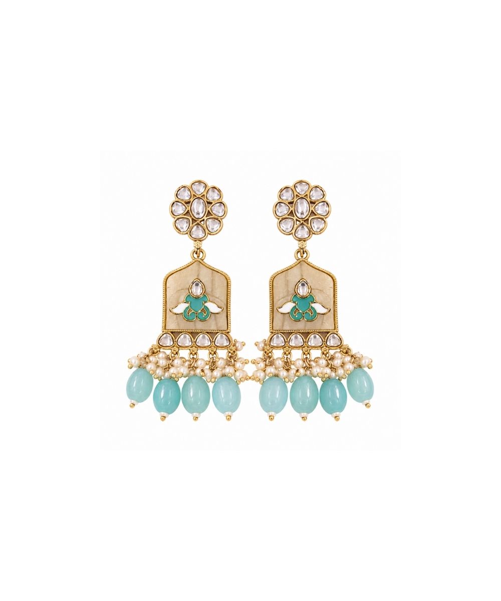 Gold Plated Kundan Earrings