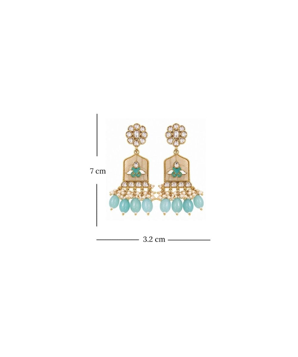 Gold Plated Kundan Earrings