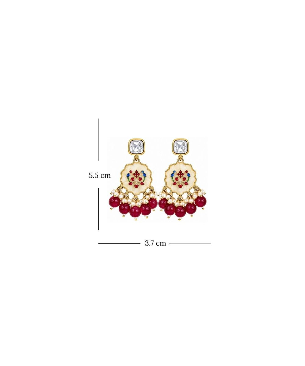 Gold Plated Kundan Earrings