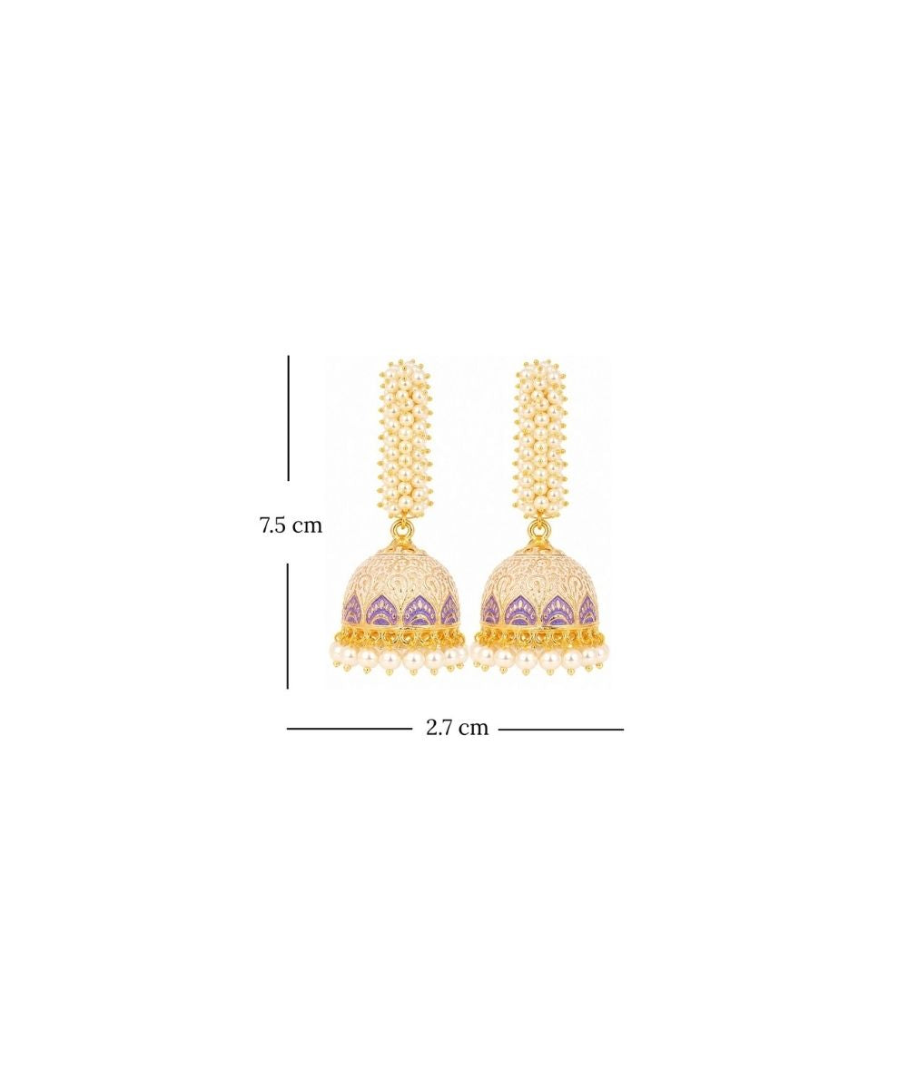 Gold Plated Pearl Drop Earrings