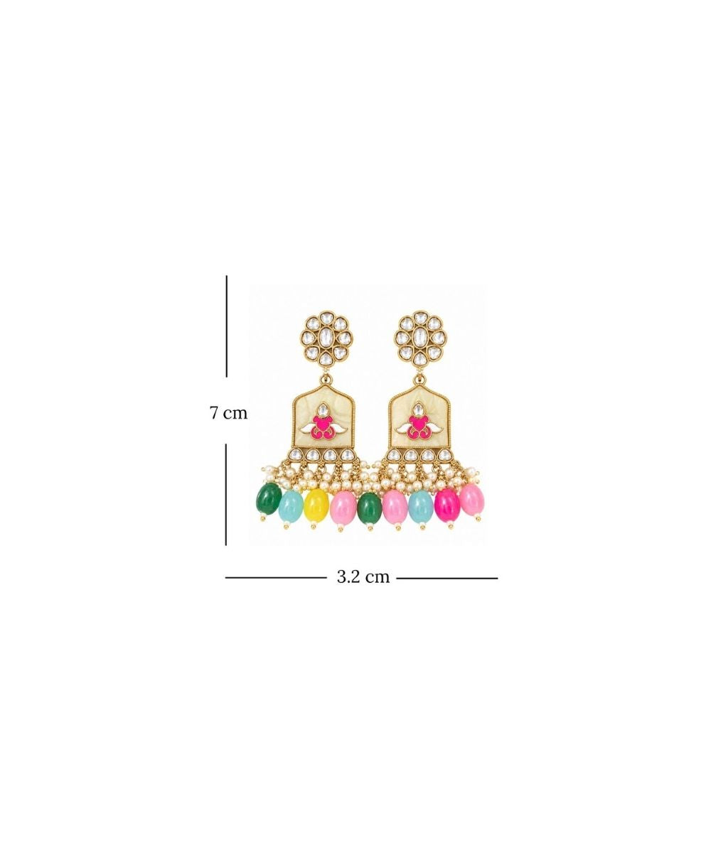 Gold Plated Kundan Earrings