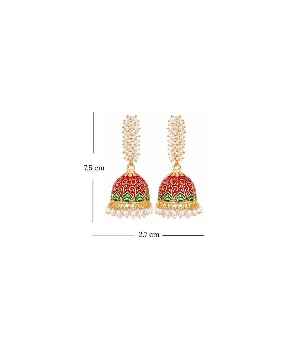Gold Plated Pearl Drop Earrings