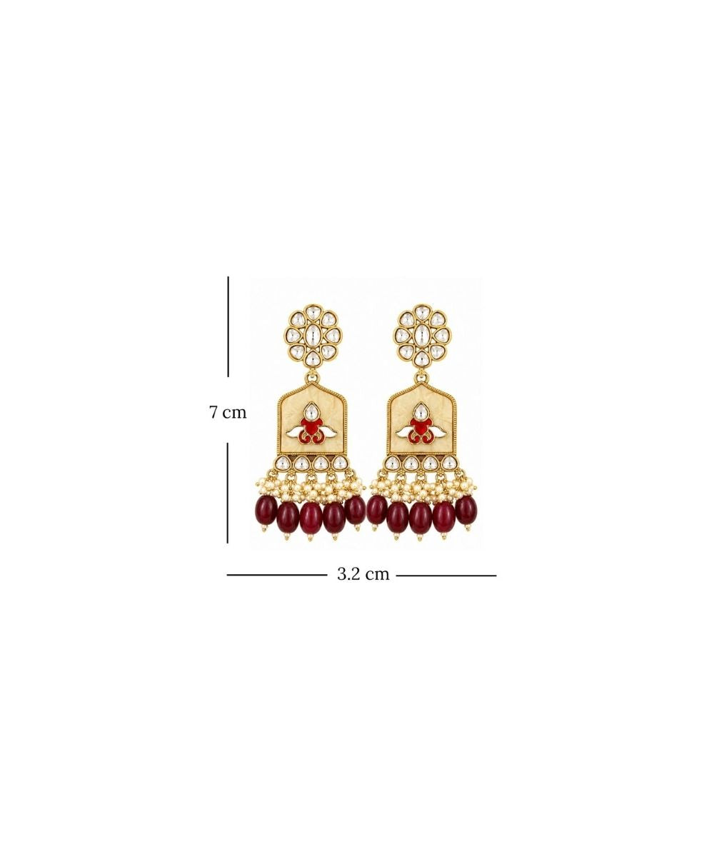 Gold Plated Kundan Earrings