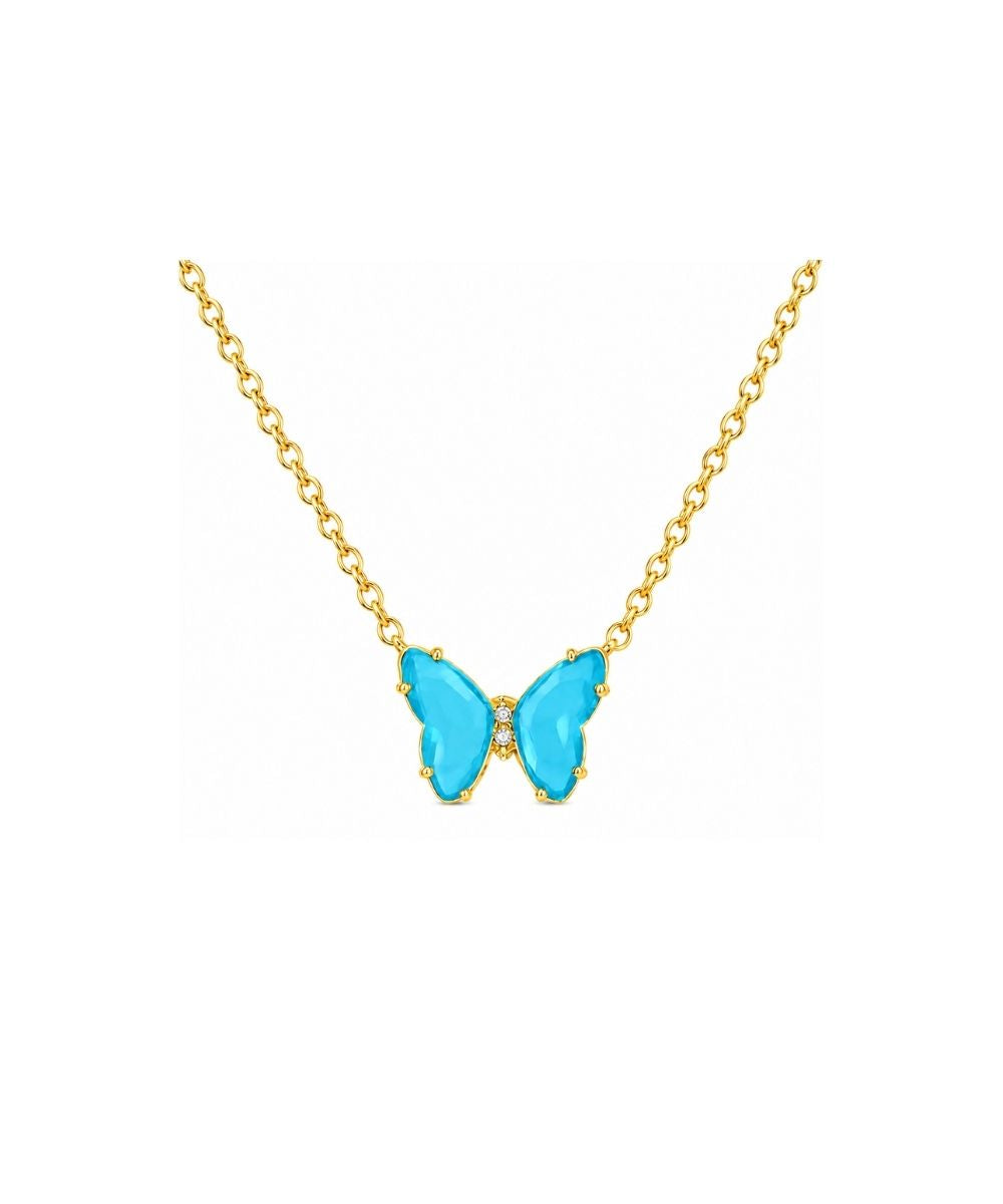 Gold‑Plated Butterfly Charm Pendant Chain
