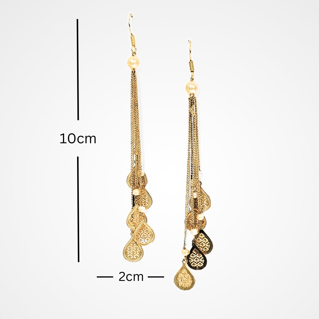 Light Weight Long Ear Ring Design The Shuba Drop Earrings