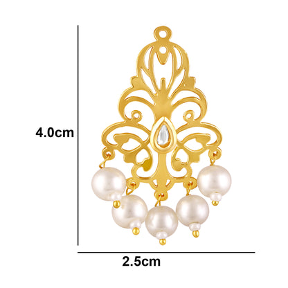 Gold Plated Pearl Drop Earrings
