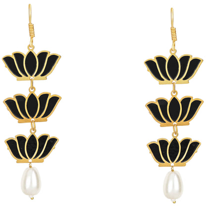 Gold Plated Lotus Earring