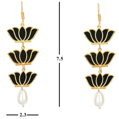 Gold Plated Lotus Earring