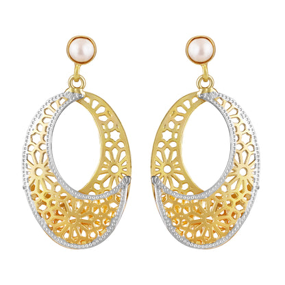 Dual-Tone Filigree Earrings