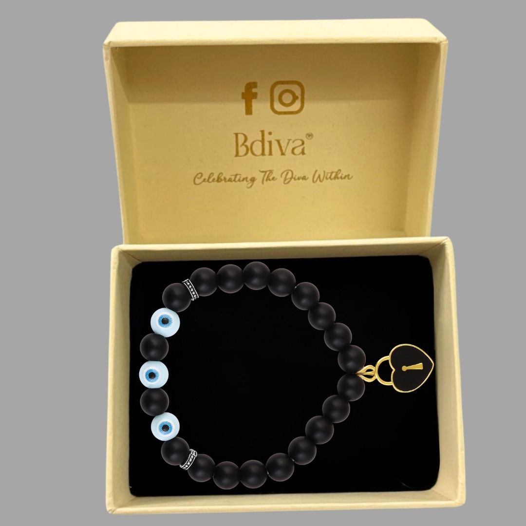 BDiva 18k Gold Plated Heart of Protection Bracelet with a symbol of Love and Strength