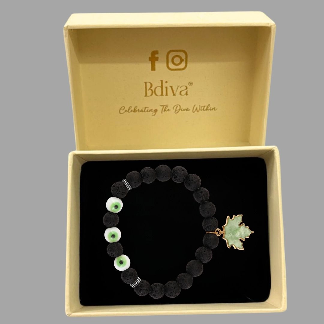 BDiva 18k Gold Plated Leaf of Serenity Bracelet Embrace Nature and Protection