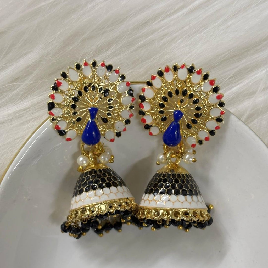 Gold Plated Peacock Earrings