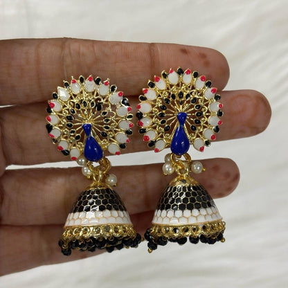 Gold Plated Peacock Earrings
