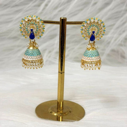 Gold Plated Peacock Earrings