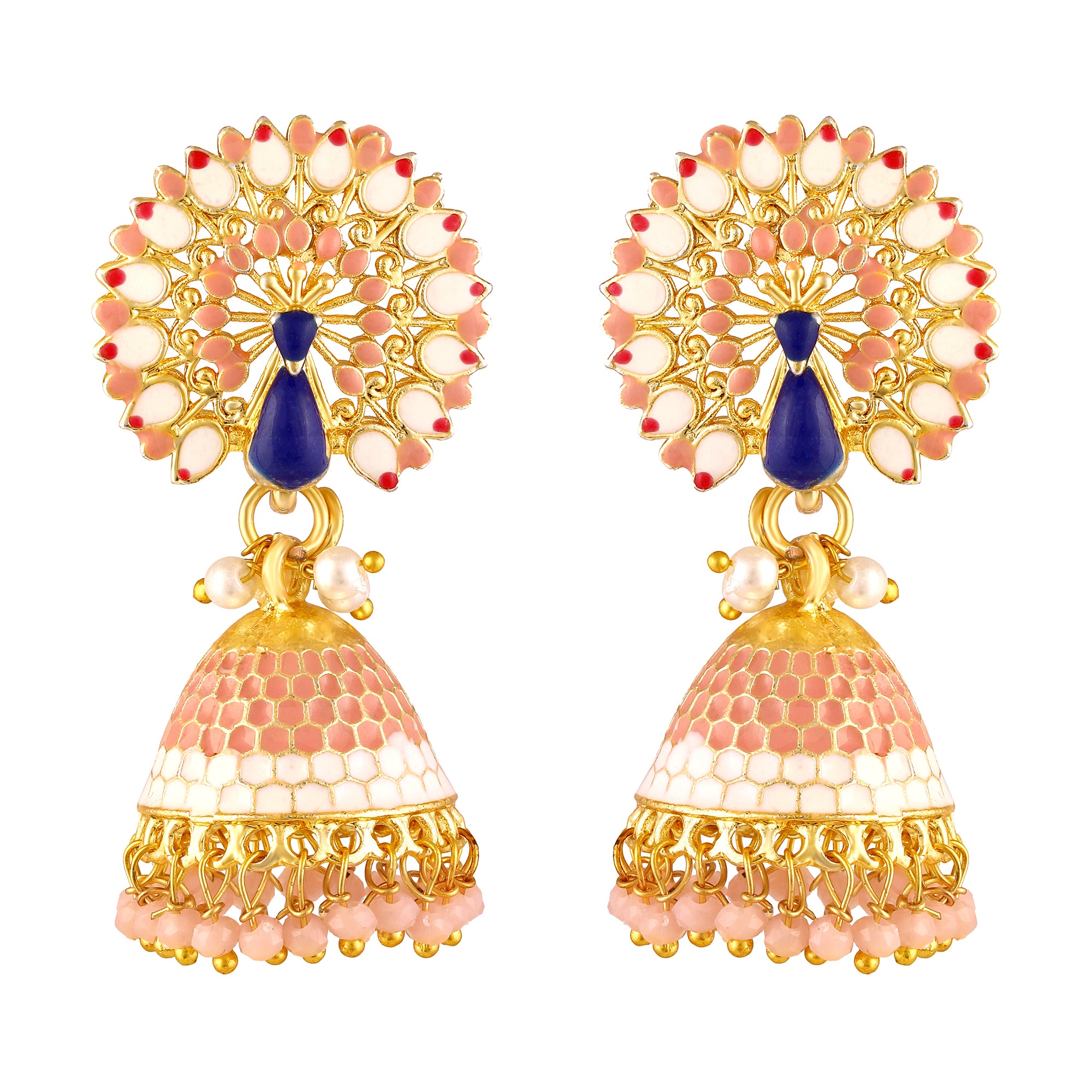 Gold Plated Peacock Earrings