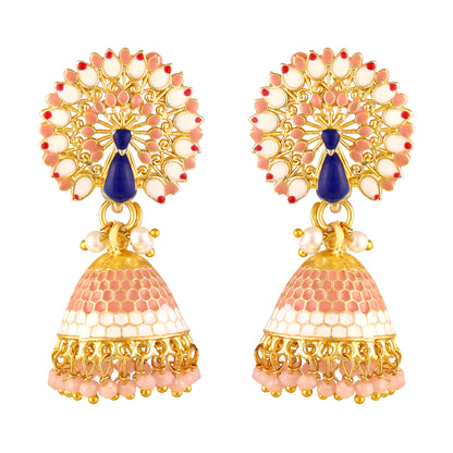 Gold Plated Peacock Earrings