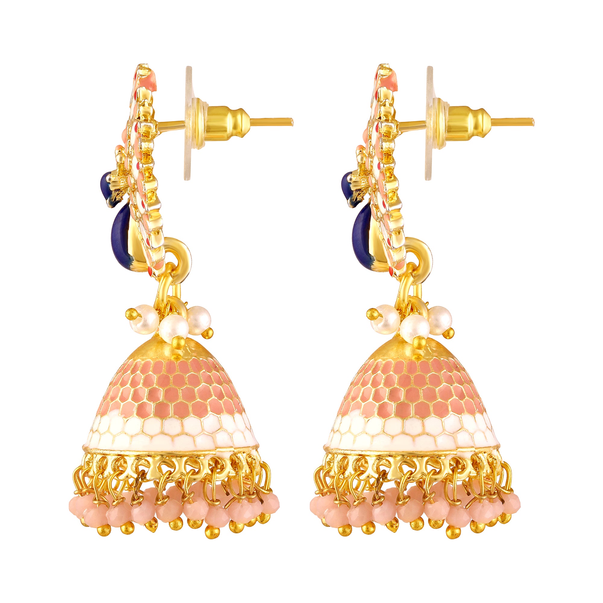 Gold Plated Peacock Earrings