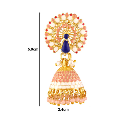 Gold Plated Peacock Earrings