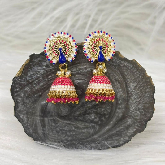 Gold Plated Peacock Earrings