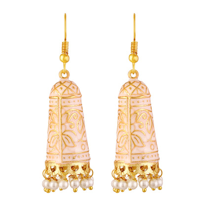 Gold Plated Enamel Earrings