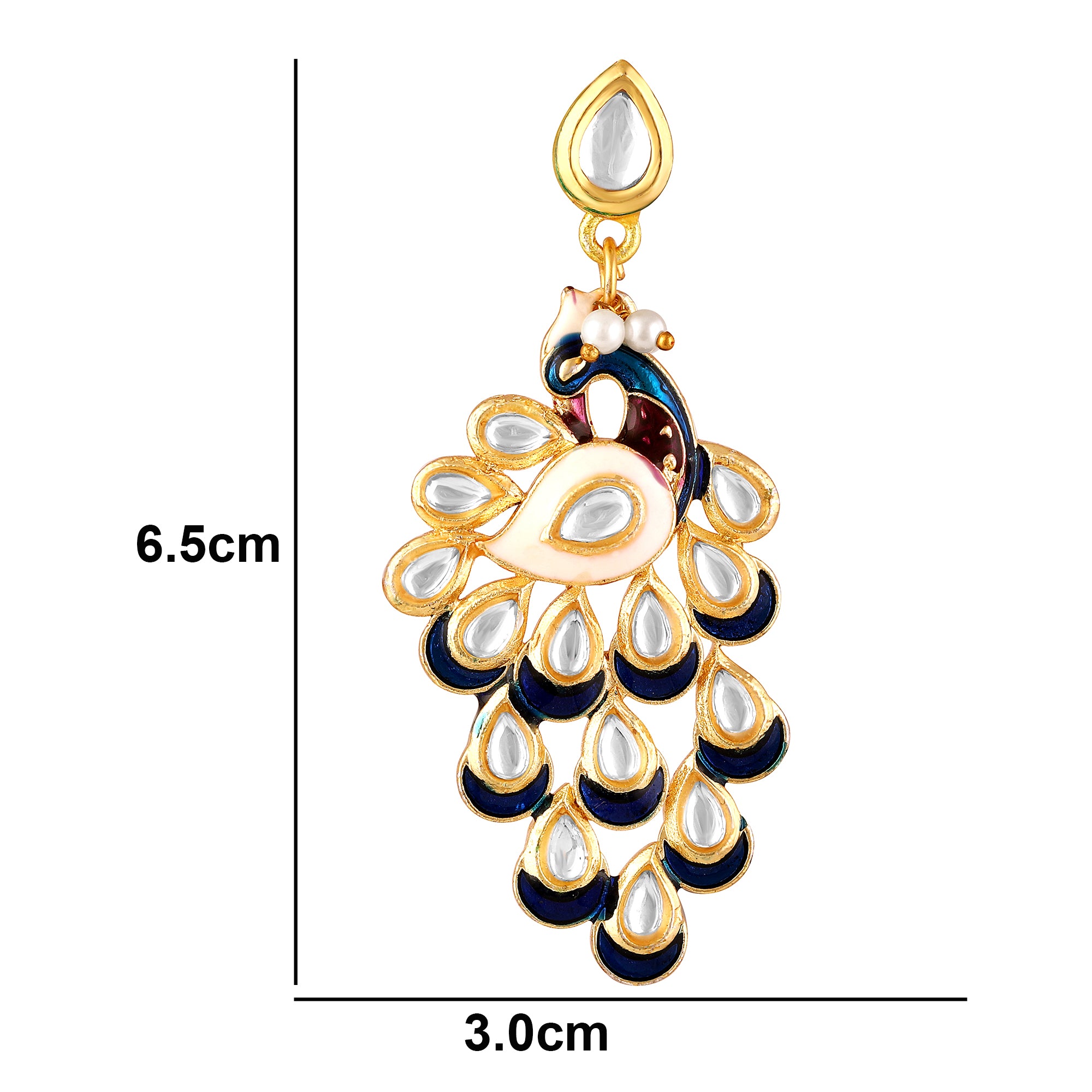 Gold Plated Peacock Earrings