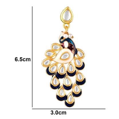 Gold Plated Peacock Earrings