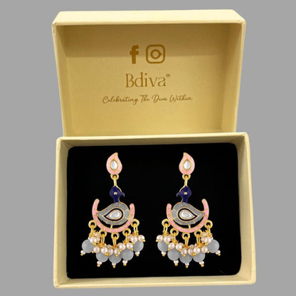 Gold Plated Peacock Earrings