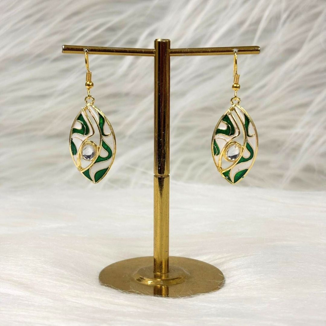 Gold-Plated Kundan Earrings