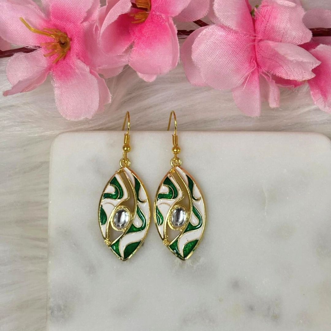 Gold-Plated Kundan Earrings