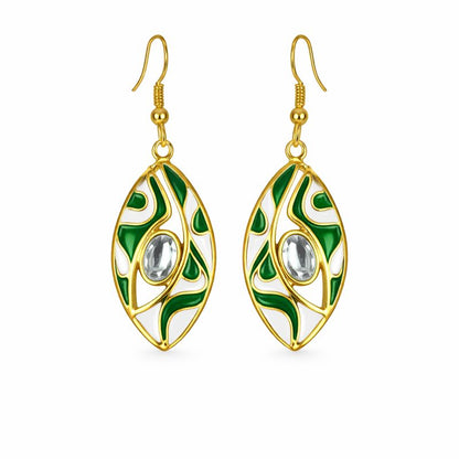 Gold-Plated Kundan Earrings