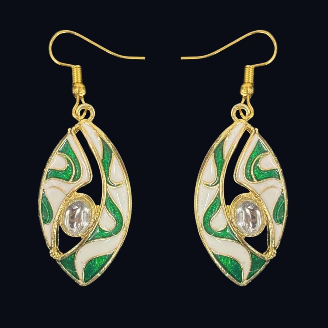 Gold-Plated Kundan Earrings